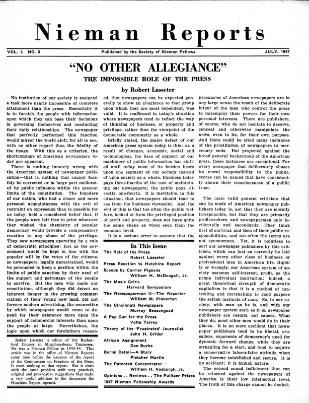 "No Other Allegiance"