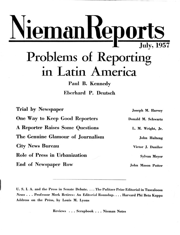 Problems of Reporting in Latin America