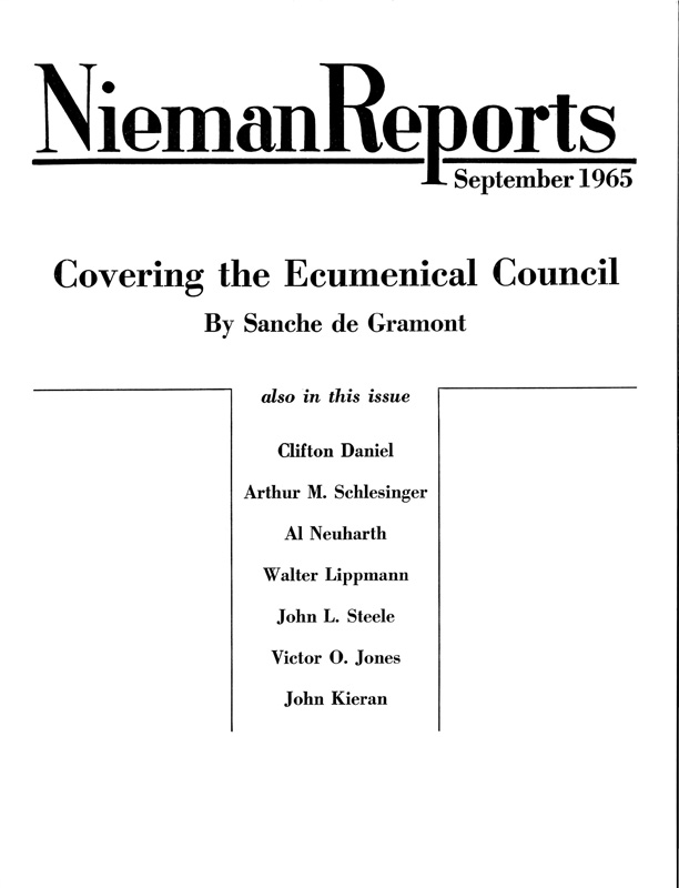 Covering the Ecumenical Council