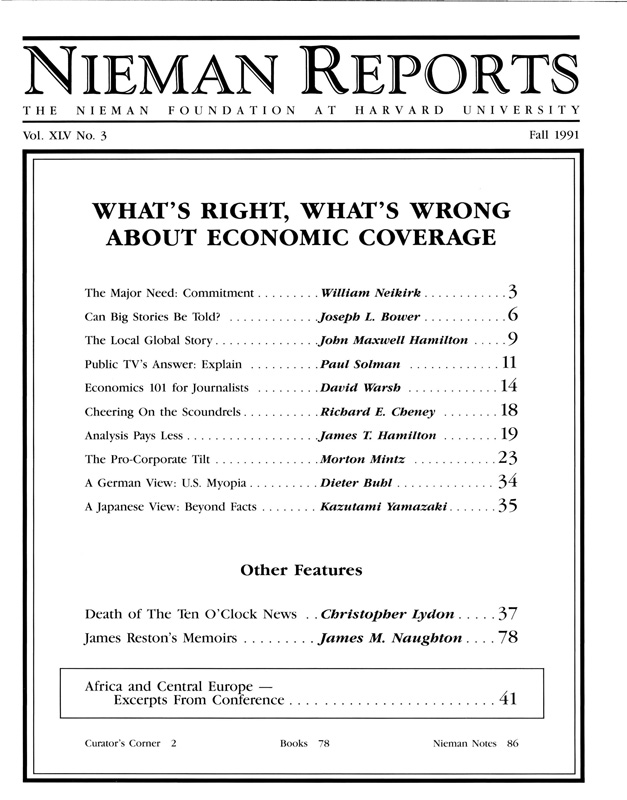 What's Right, What's Wrong About Economic Coverage