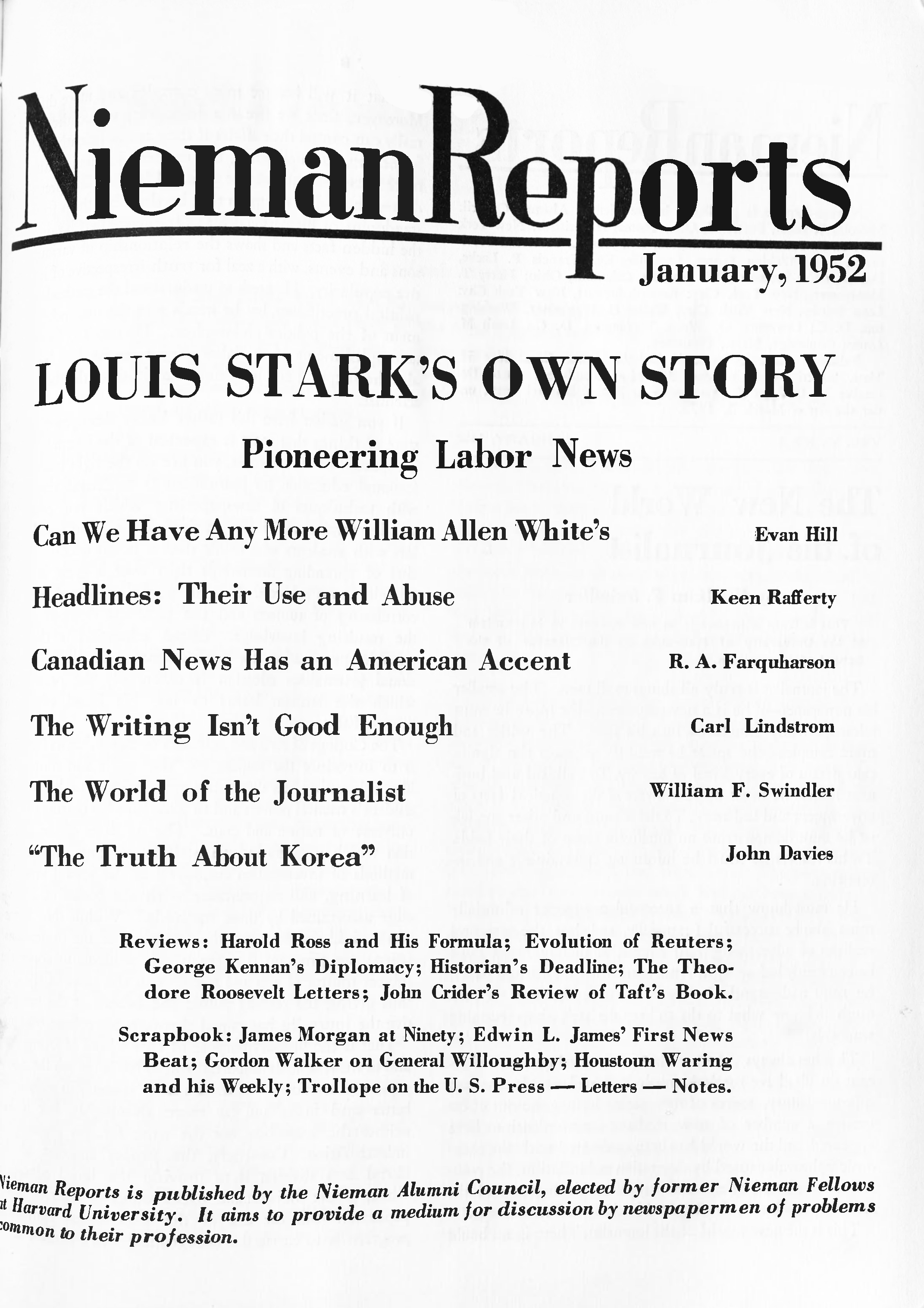 Louis Stark's Own Story
