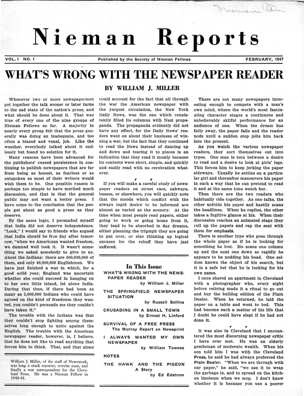 What's Wrong With the Newspaper Reader