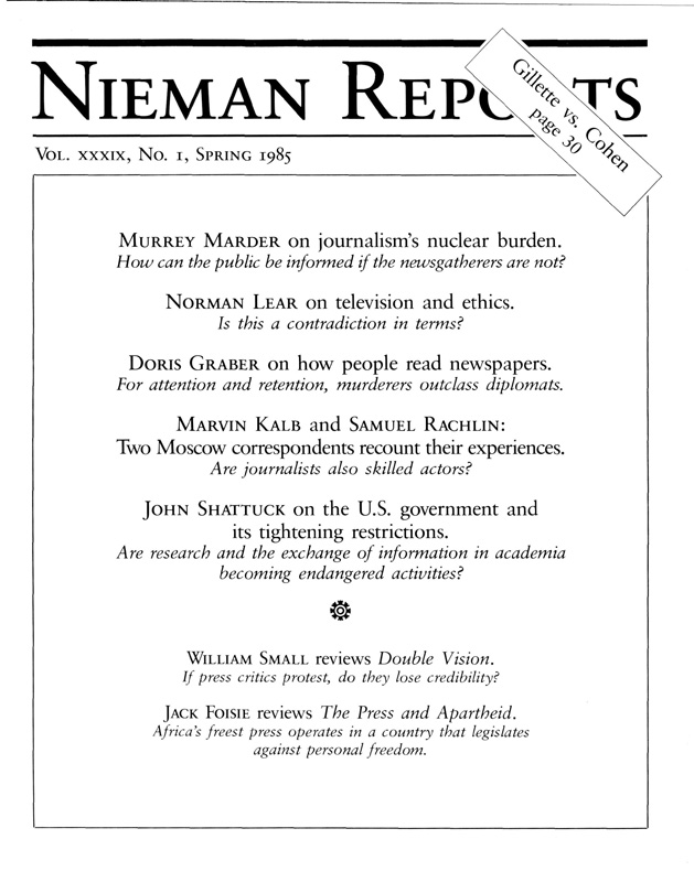 Journalism's Nuclear Burden