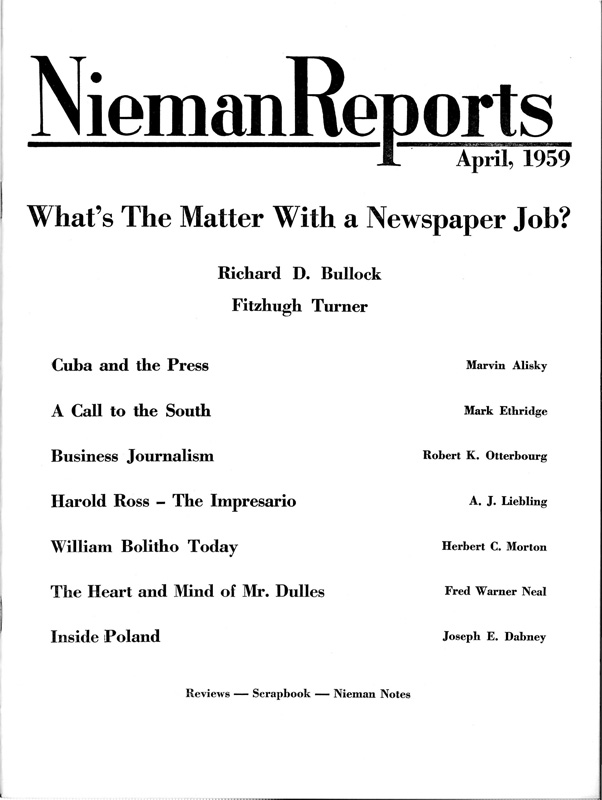 What's The Matter with a Newspaper Job?