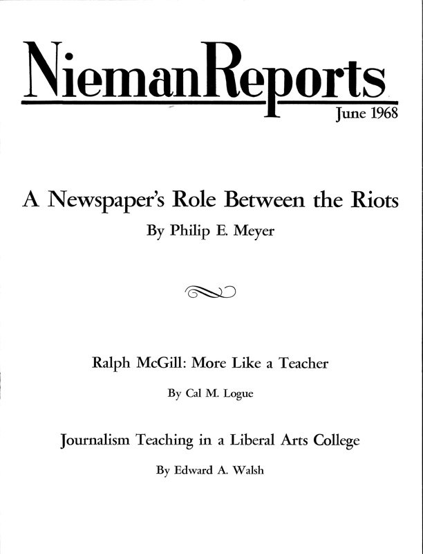 A Newspaper's Role Between the Riots