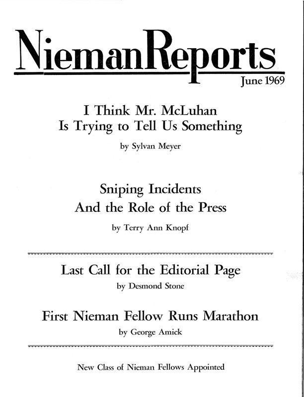 I Think Mr. McLuhan Is Trying to Tell Us Something
