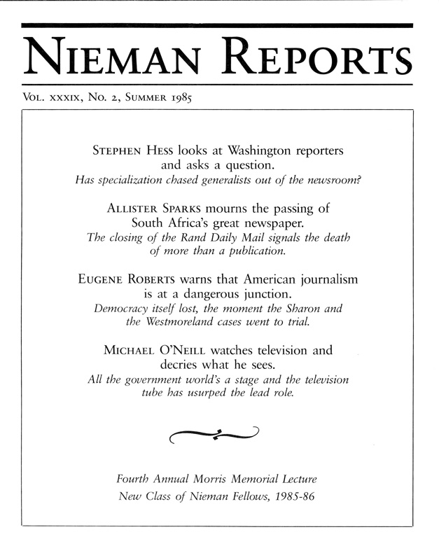 A Washington Perspective: The Rise of the Professional Specialist