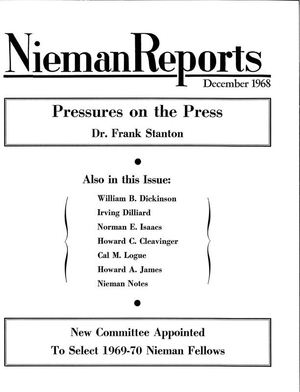 Pressures on the Press
