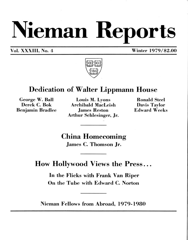 Dedication of Walter Lippmann House