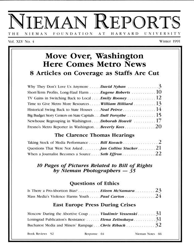 Move Over, Washington Here Comes Metro News